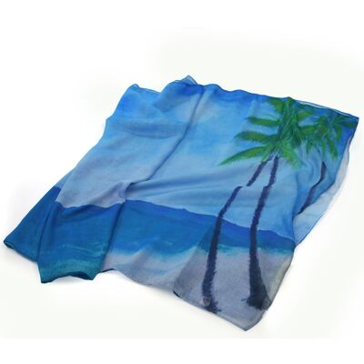 Beach Scene Scarf (British Artists Design) 70x180cm