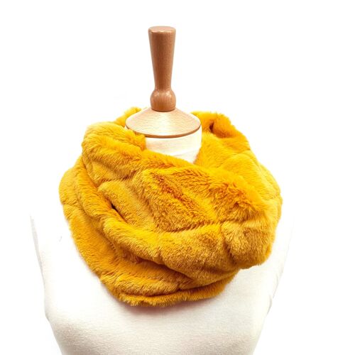 Sorio - Faux Fur Snood - Mustard