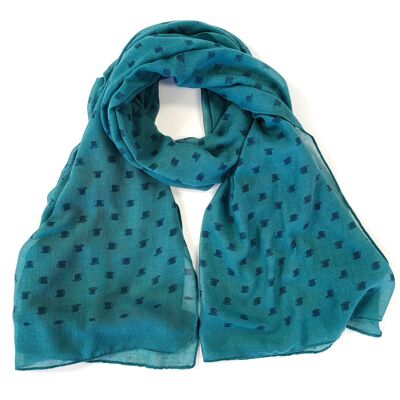 Cup & Saucer Scarf - Teal (50x180cm)