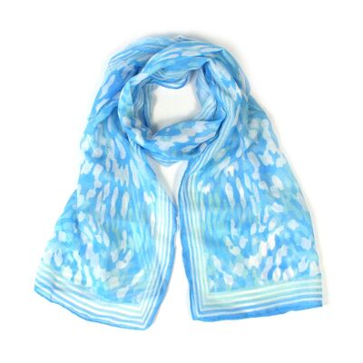 Biwer - Bufanda de camuflaje de colores - Azul brillante (50x180cm)