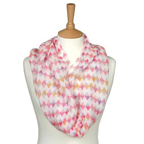 Berchem - Diamond Pattern Double Snood - Pink