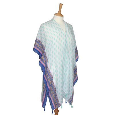 Larochette - Kaftan mit Quasten - Aqua