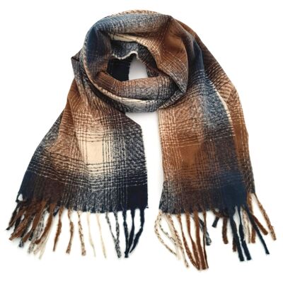 Belen - Copper Check Scarf (65x180cm)