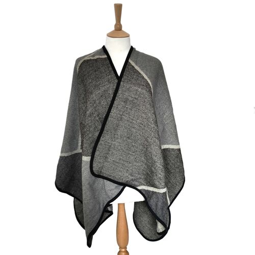 Large Shawl/Wrap - Grey Geometric Shapes(130x150cm)