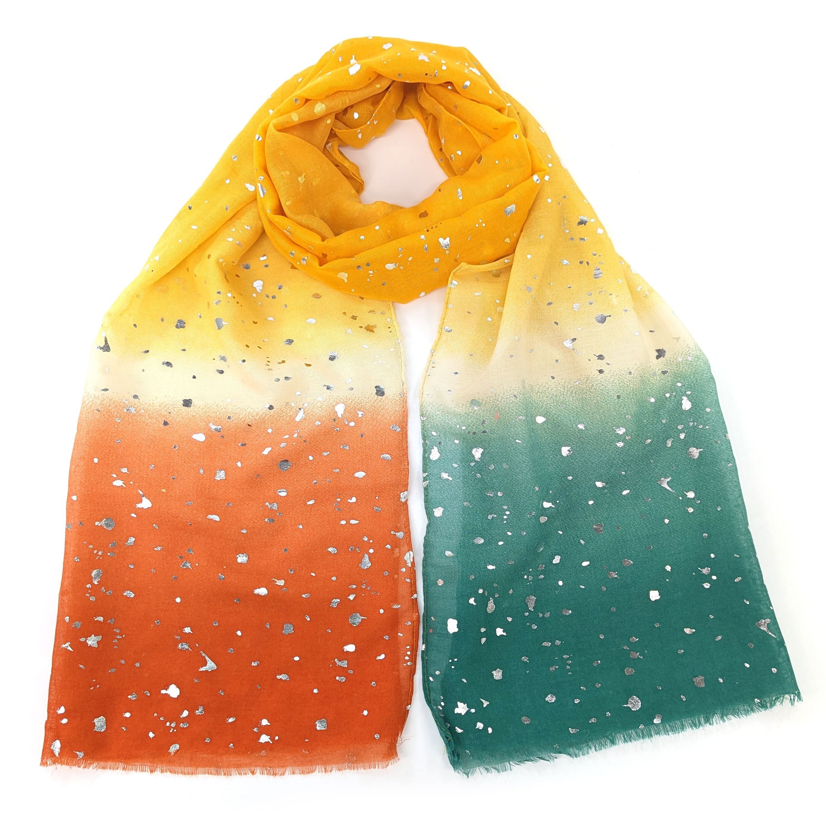 Verzenay - Sciarpa con macchie scintillanti (50x180cm) - Tramonto estivo