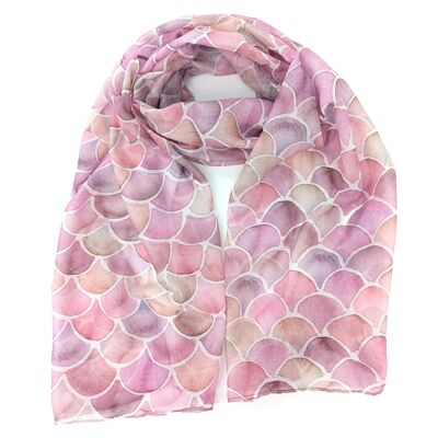 Pomacle - Foulard Pétoncles (50x180cm) - Sépia Sucré