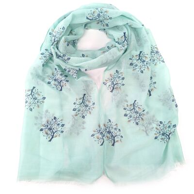 Baye - Tree of Life Scarf (50x180cm) - Light Green