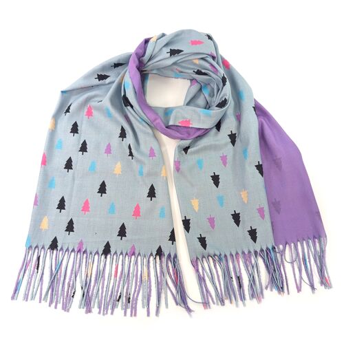 Lilac Trees Pashmina Style Scarf - Exclusive Style (70x180cm)