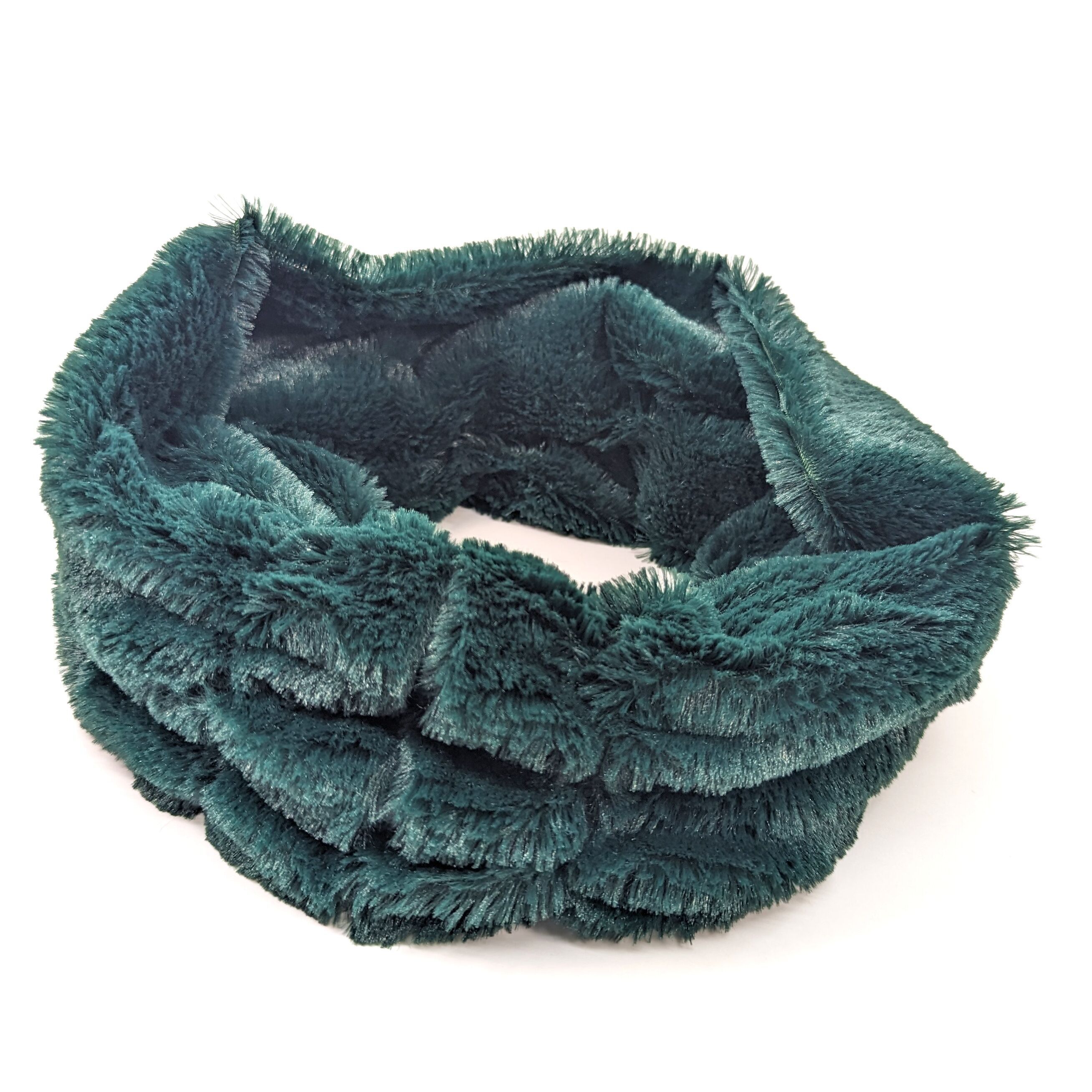 Thies - Snood in pelliccia sintetica arricciata - Verde scuro