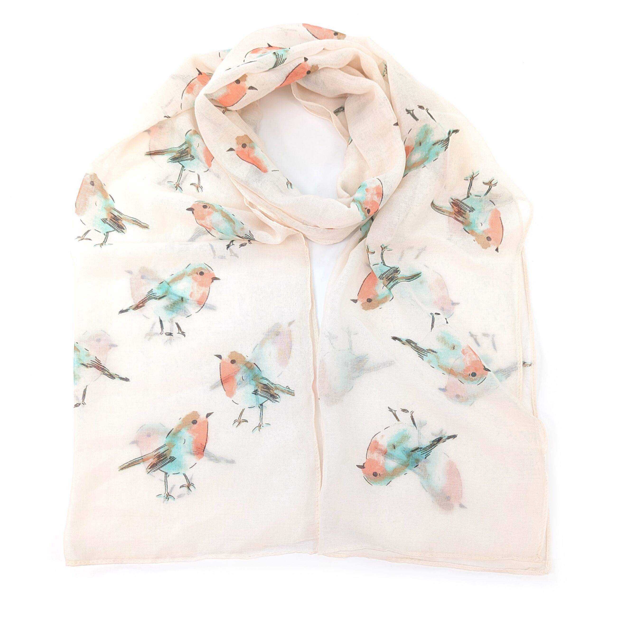 Ribo - Robin Aquarellschal - Creme