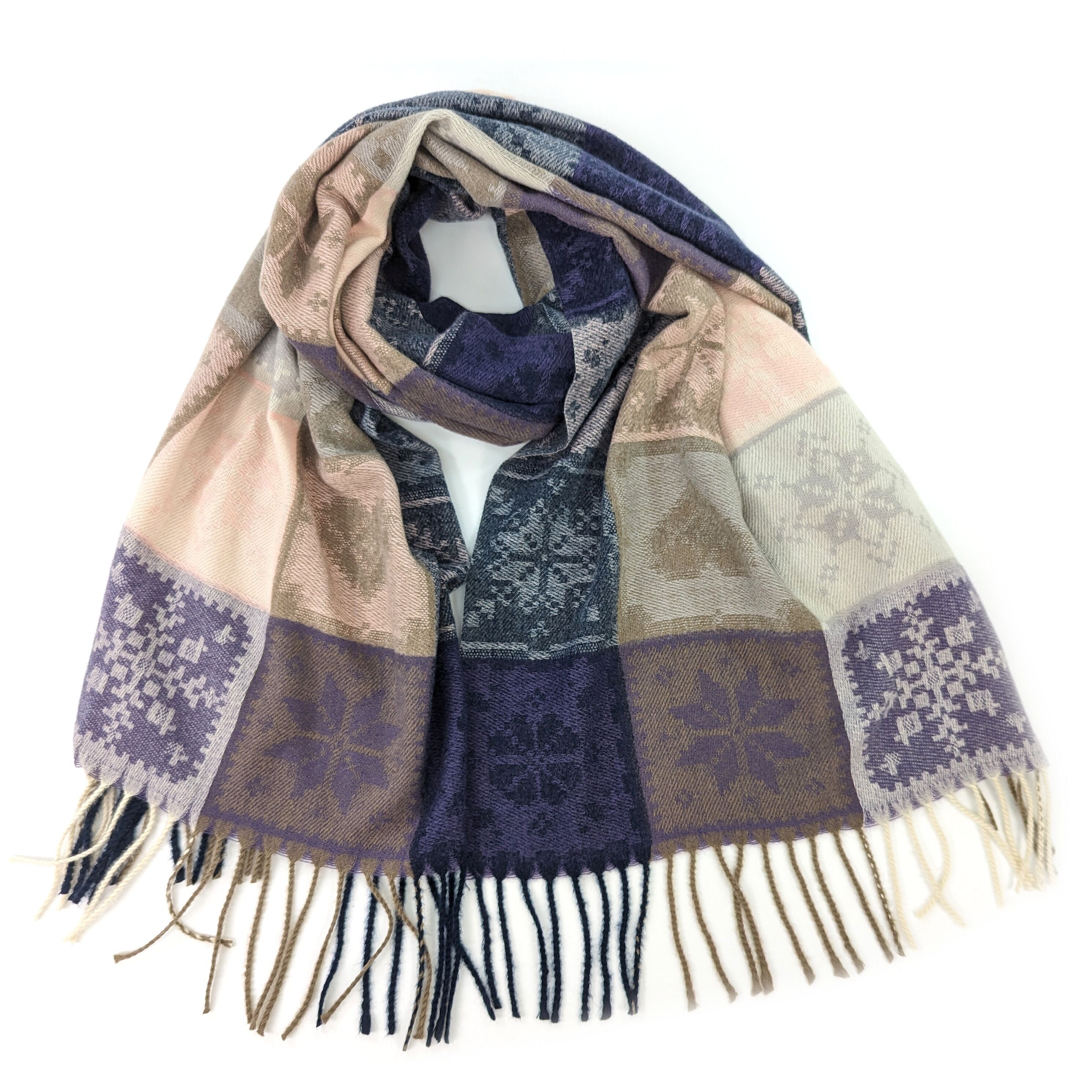 Naye - Sciarpa spessa con fiocchi di neve - Heather Snow