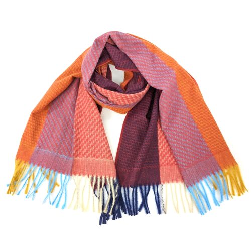 Nenet - Thick Lined Scarf - Winter Sangria