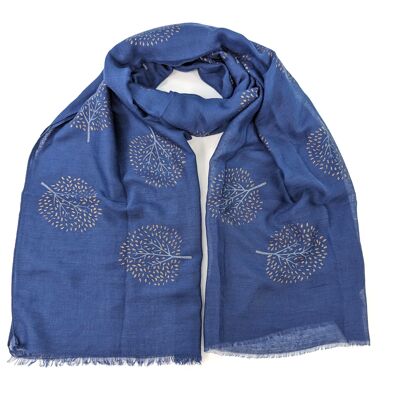 Tielle - Sparkle Tree of Life Scarf - Starry Night Blue