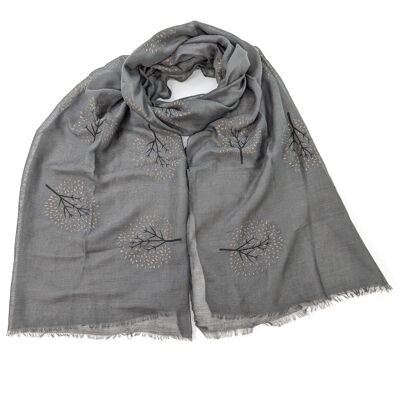 Tielle - Sparkle Tree of Life Scarf - Glittering Granite