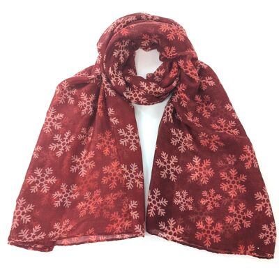 Passi - Snowflake Scarf - Wine Red
