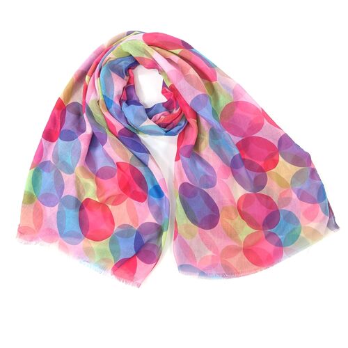 Aion - Mingling Circles Scarf - Strawberry Grape (50x180cm)