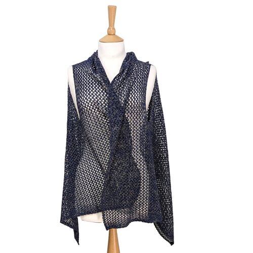 Klotha - Knit Sleeveless Jacket - Midnight Blue (65x160cm)
