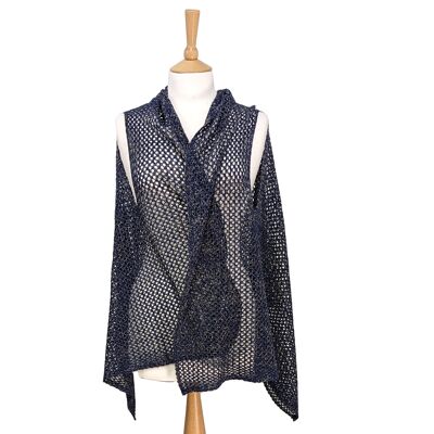 Klotha - Chaqueta de punto sin mangas - Azul medianoche (65x160cm)