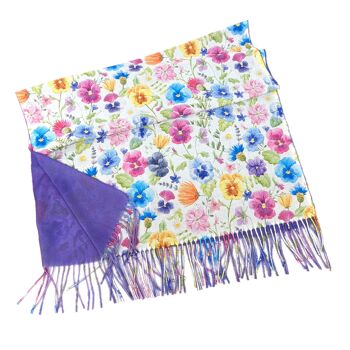 Écharpe de style Pretty Pansy Pashmina - Design exclusif (70x180cm)