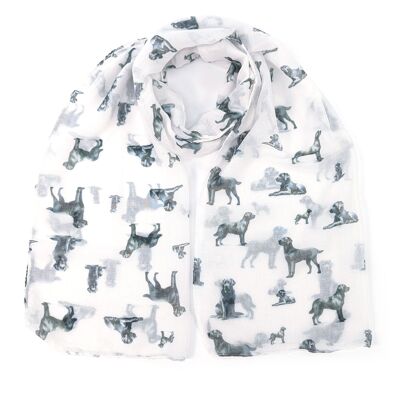 Dapper Dog Scarf - White - Exclusive Design (50x180cm)