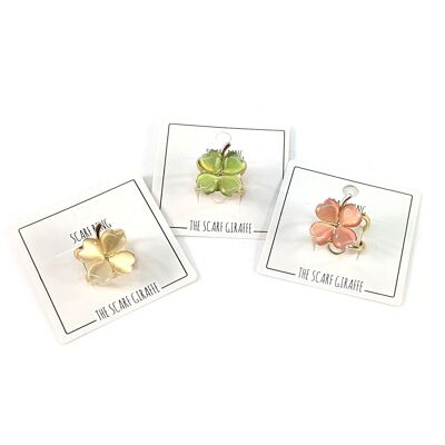 3 anillos para bufanda surtidos - Flores florecientes