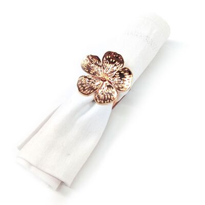 Folding Napkin Ring - Rose Gold Flower