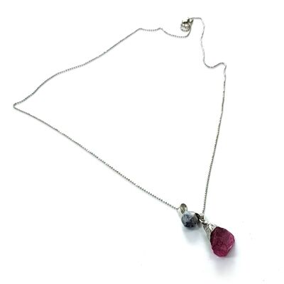 Collana Duo Drop - Blu e Rosa