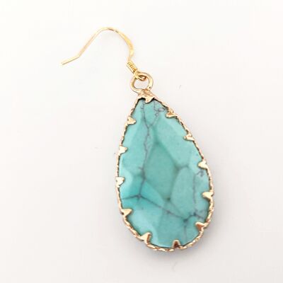 Tear Drop Earrings - Blue Jasper