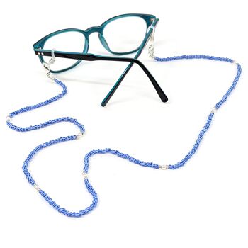 Chaîne de Lunettes - Perle de Rocaille Bleue