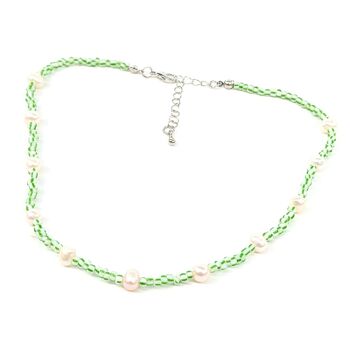 Collier de perles de graines et de perles - Vert