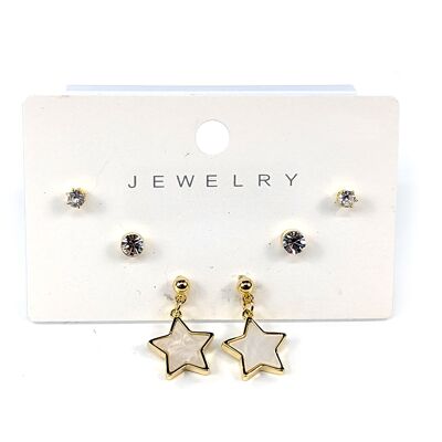 Estrellas fugaces - Set de 3 Pendientes