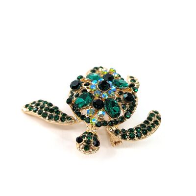 Broche de tortuga verde mar/pin de bufanda