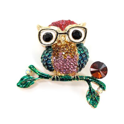 Wise Owl Brooch/Scarf Pin