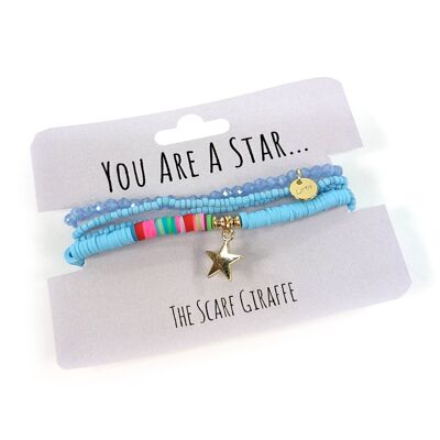 You Are A Star Armband-Set - Blau