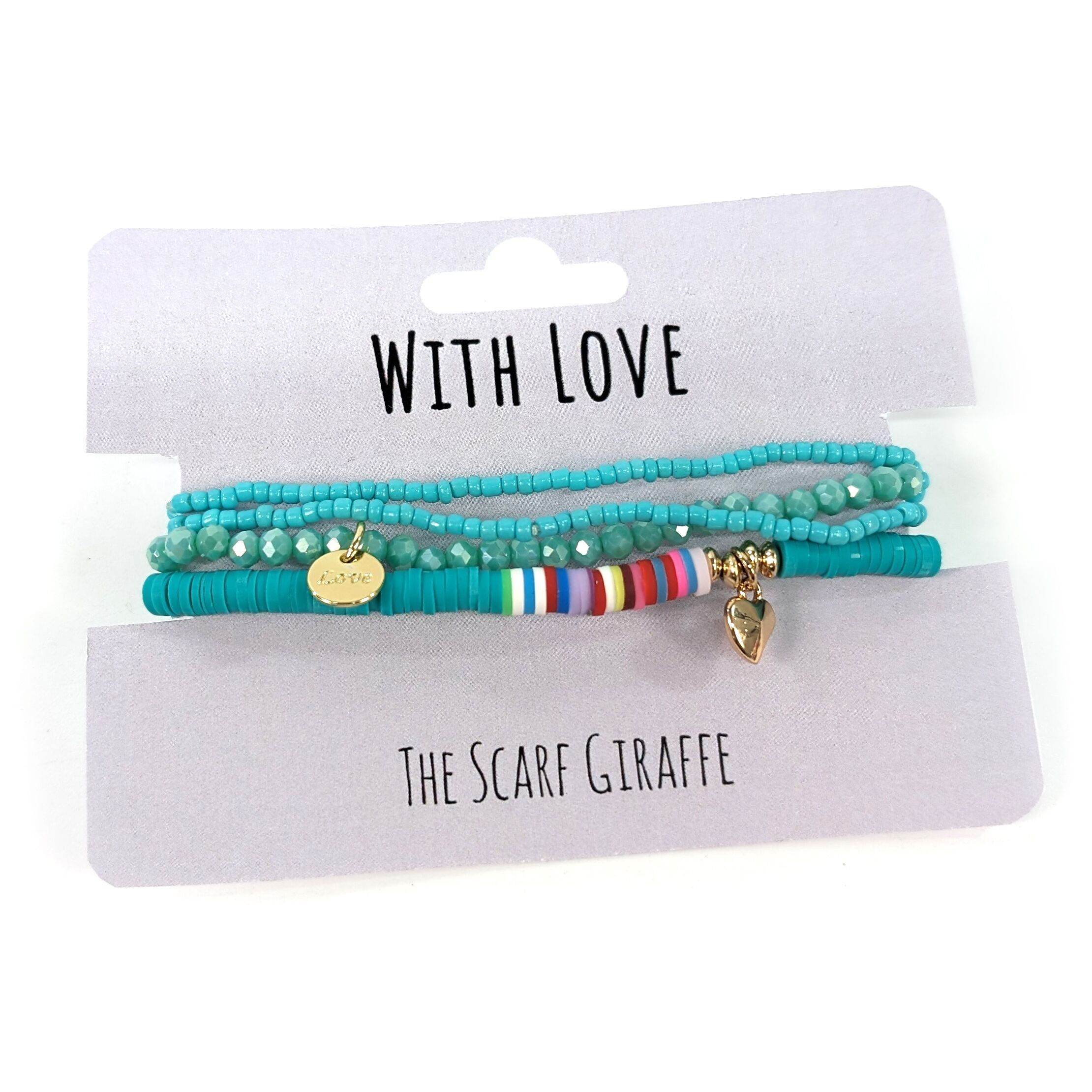 Set di braccialetti With Love - Turchese