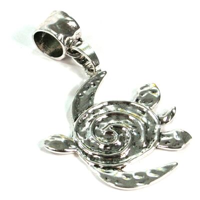Scarf Jewellery - Large Silver Turtle