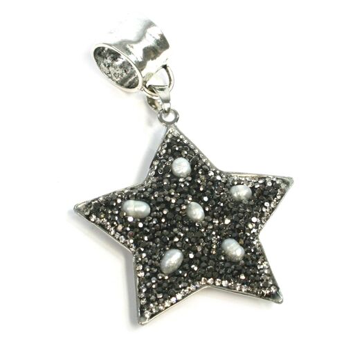 Scarf Jewellery - Star Pendant with Pearls