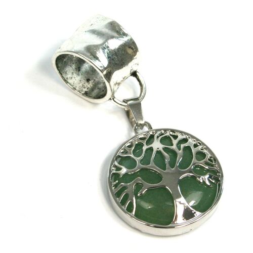 Scarf Jewellery - Green Jade Tree of Life