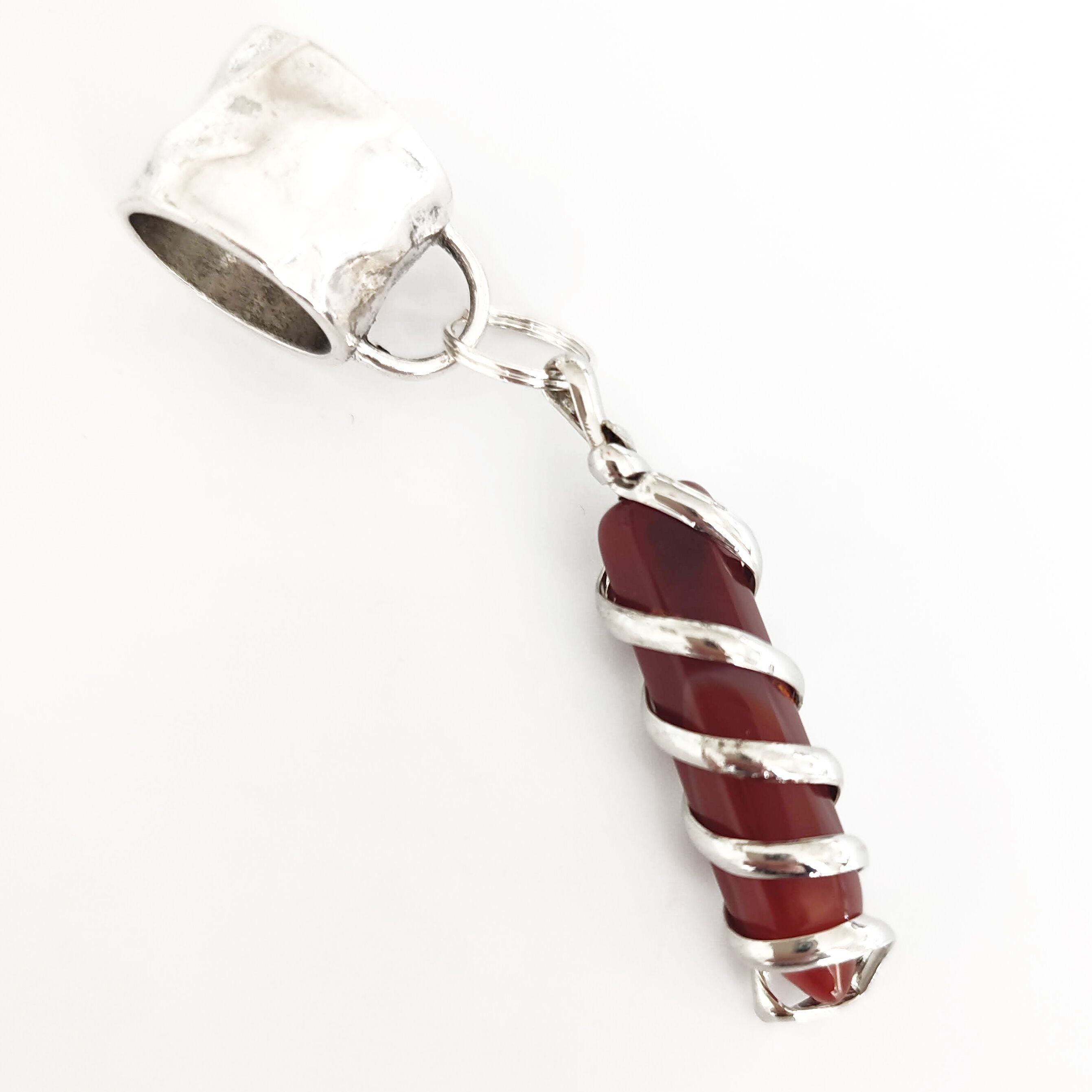 Spirale d'argento - Quarzo rosa