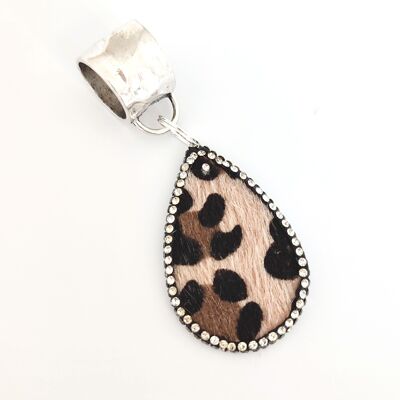 Animal Print Diamante Oval