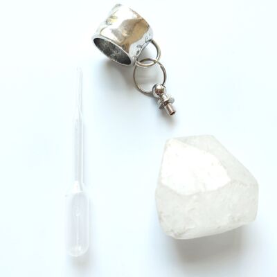 Scarf Jewellery - Large Perfume Bottle - Crystal (with pipette)