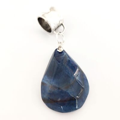 Bright Blue Faceted Oval Scarf Jewellery