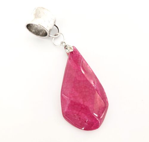 Bright Pink Faceted Oval Scarf Jewellery
