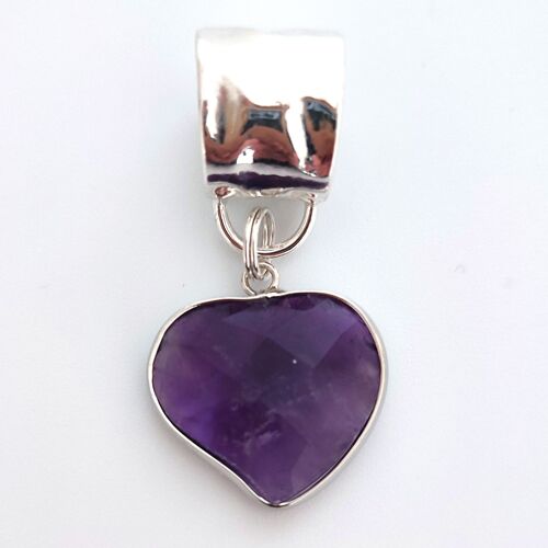 Amethyst Heart Scarf Jewellery