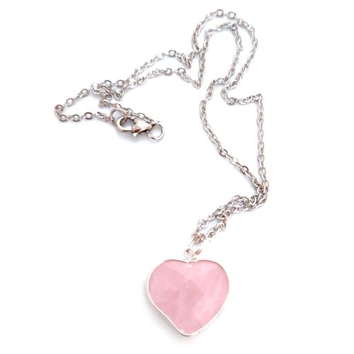 Rose Quartz Heart Necklace