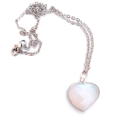 Opal-Herz-Halskette