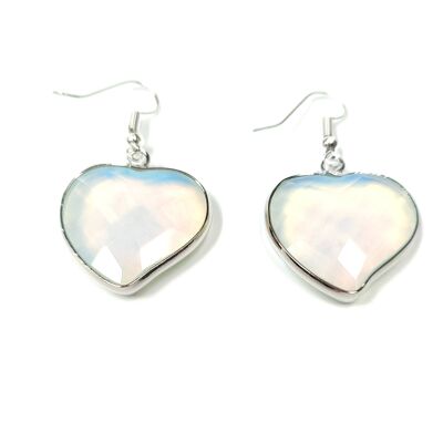 Boucles d'Oreilles Opale Coeur