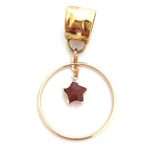 Hanging Star Scarf Jewellery - Red Jasper