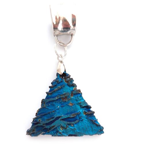Triangle Picasso Stone Scarf Jewellery - Blue