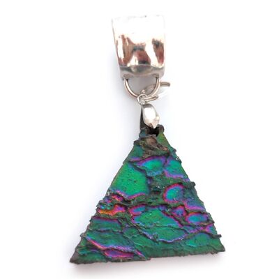 Triangle Picasso Stone Scarf Jewellery - Green